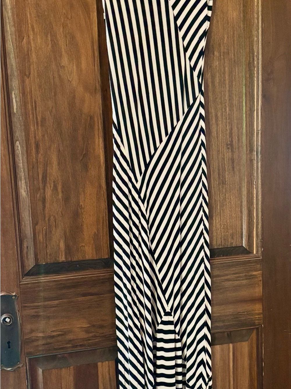 Monteau Black and White Striped Dress